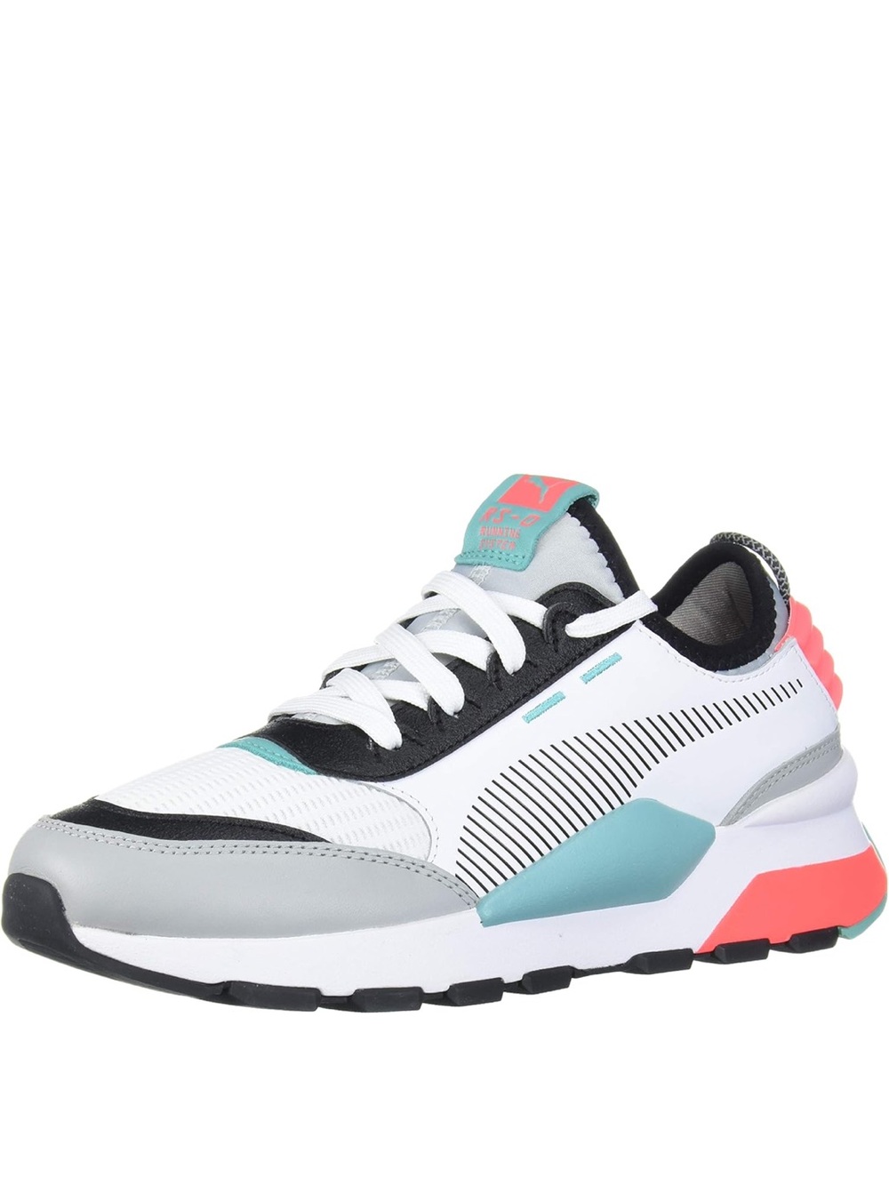 Puma Womens RS-0 White Sneaker with Teal and Coral Accents - EUC